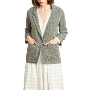 Swildens XXX Phoenix Blazer Jacket Coat Womens 2 Black White Herringbone Large